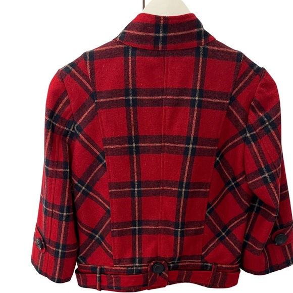 Tulle Plaid Crop Jacket - Picture 2 of 5